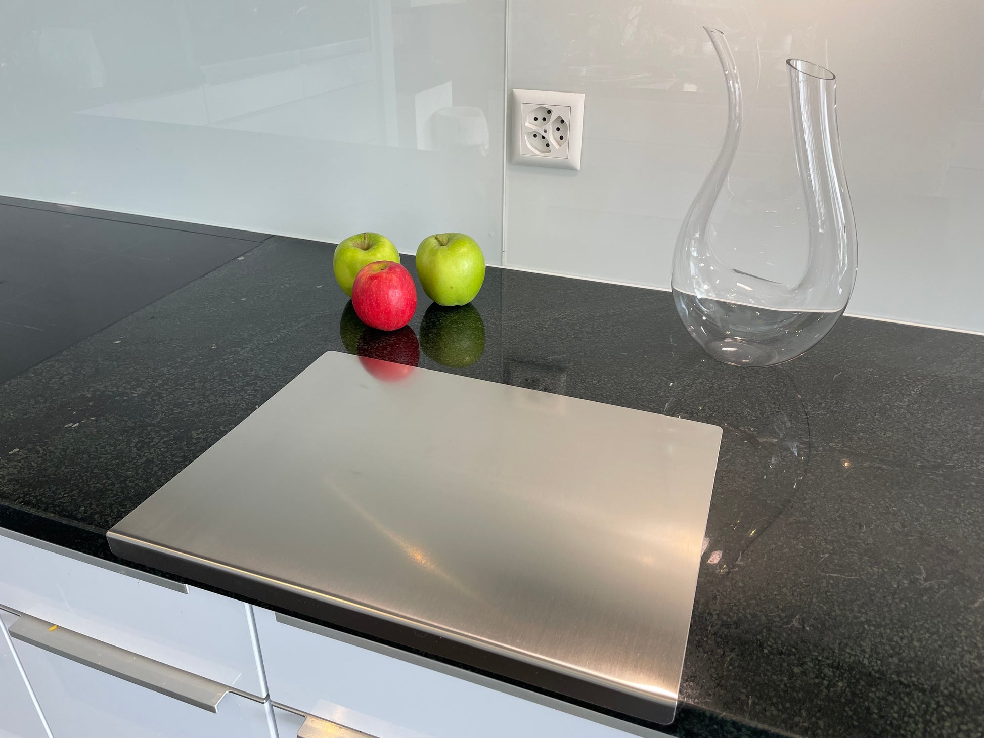 Edelstahl Schneideablage Titan