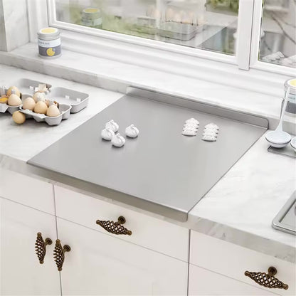 Planche à découper XXL en acier inoxydable de 30 x 40 cm en 2 versions différentes - plus de microplastiques dans vos aliments