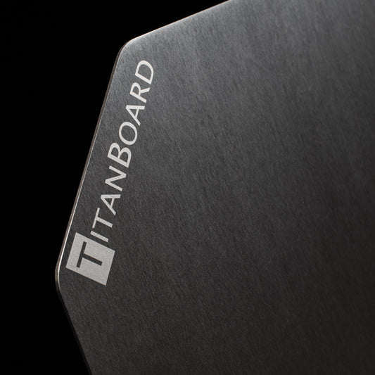 •	Titan Schneidebrett ohne Mikroplastik
•	hygienisches Schneidebrett aus Titan
